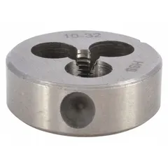 This solid power tool part features a 1-inch outer diameter and 10-32NC thread size. It is a replacement component for compatible Westward brand tools, including models 1PZ36, 1PZ37, and 1PZ38. Commonly used in maintenance and repair of power tools.