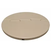 This plastic tank base provides a level, stable foundation for above-ground liquid storage tanks. Measuring 97 inches in length, 6 inches in width, 5 3/4 inches in height, and 96 inches in diameter, it supports tanks in industrial, agricultural, and commercial applications. The tan-colored base is designed to hold water, fuel, or chemicals