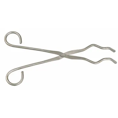 OEM Crucible Tongs: 9 in Overall Lg, Stainless Steel, Cadmium Plated Steel - Tongs for Crucibles
