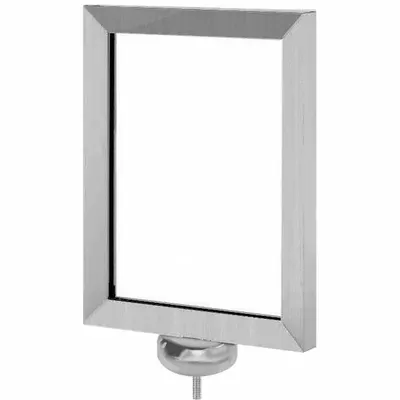 VISIONTRON FR811HDSS-CP2P Sign Frame for Post Tops, 8.5 x 11 in, Silver - Sign Frames for Post Tops