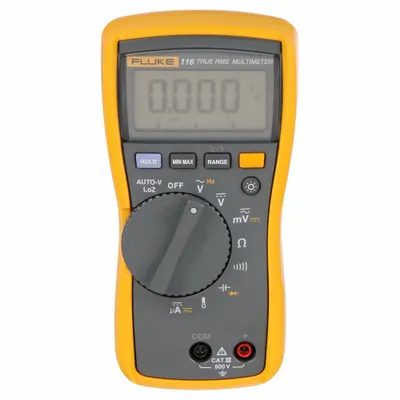 FLUKE Digital Multimeter: TRMS, CAT III 600V, 600 V Max AC Volt Measurement - Standard Feature Multimeters