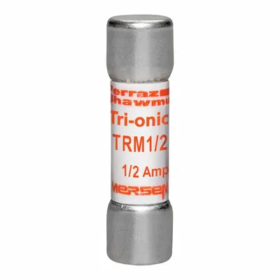 MERSEN Fuse: TRM Series, Midget, Time-Delay, 500 mA, 250 V AC, 13/32 in x 1 1/2 in - Time-Delay Cylindrical Fuses