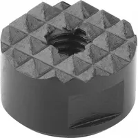 KIPP Through-Hole Insert w/Serrated Face: 12 mm Dia, M5, 12 mm Ht, Serrated (MPN K0385.1212)