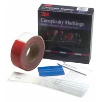 Premium Grade Conspicuity Kit: Marking, Red/White, 2 in Wd, 25 yd Lg, Acrylic (MPN 051131-06398)