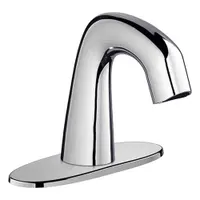 CHICAGO FAUCETS Bathroom Sensor Faucet: EQ Curved, Cast Brass, Polished Chrome Finish, Single-Post (MPN EQ-A11C-11ABCP)