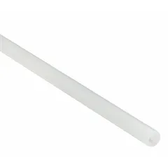 Polypropylene Schedule 80 unthreaded pipe in white, 1 in nominal pipe size, 10 ft overall length. Sealed by socket heat fusion for leak-free joints. Used in industrial piping systems requiring chemical resistance.