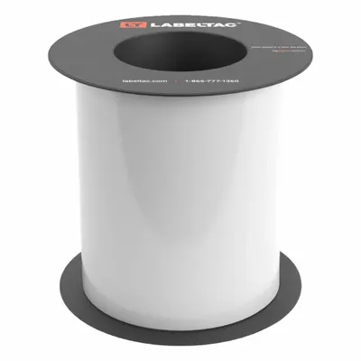 CREATIVE SAFETY SUPPLY LabelTac 9 Magnetic Supply: 6 in x 25 ft, Vinyl, White (Gloss) - LabelTac Thermal Transfer Continuous Label Rolls