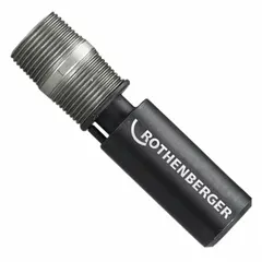 This nipple chuck is designed for use with ROTHENBERGER Supertronic 2SE and Supertronic 4SE series machines. It securely holds pipe nipples during threading operations, commonly used in plumbing and pipe fitting applications.
