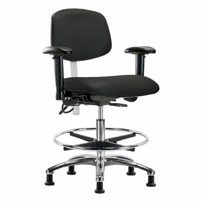 OEM Vinyl ESD & Cleanroom Task Chair with Arms - Vinyl ESD & Cleanroom Chairs