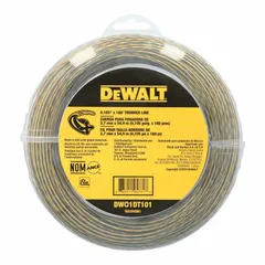 Replacement string trimmer line for cutting grass and weeds. Compatible with DEWALT string trimmers. Sold as a retail packaged part for convenient replacement.