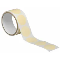 3M Painter's Tape: 2380, Tan, Disc, 1 1/2 in Pre-Cut Dia, 7.5 mil Thick, Rubber, Crepe Paper