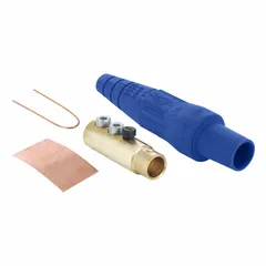 This female plug from the 16 Series features double set screw termination for secure high-current connections. Rated 600V AC/600V DC at 400 A, it is suited for industrial power distribution systems requiring a gender-specific single pole inline connector.