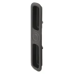 This PRIME-LINE sliding door lock is a recessed handle designed for use on sliding doors in residential and light commercial settings. It measures 7 3/4 inches in height and 1 inch in width, providing a flush-mount locking solution that secures the door while maintaining a clean profile.