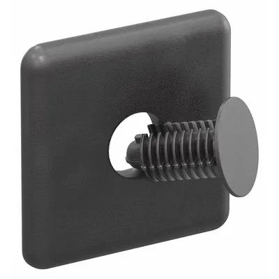80/20 End Cap: 40 Series, Metric, 40 mm x 4.5 mm x 40 mm, Black, ABS, Dust Cover - End Caps