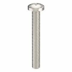 Pan head machine screw with #8-32 thread, 1 1/4 in length, made from 316 stainless steel with plain finish. Phillips drive with #2 drive size. Supplied in a 25-pack. Suitable for general fastening applications requiring corrosion resistance, such as metal-to-metal assembly, panel mounting, and equipment enclosures.