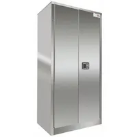 SECURALL Storage Cabinet: 36 in x 18 in x 84 in, Flush Handle Handle & Latch, 18 ga Panel Thick (MPN 106-sw-ss)