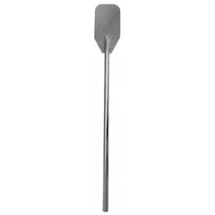This SANI-LAV mixing paddle is a solid, one-piece stainless steel tool with a straight bar design and 9 3/4-inch blade length. It is FDA compliant for sanitary mixing applications. Commonly used in food, pharmaceutical, and chemical processing for blending viscous or shear-sensitive materials.