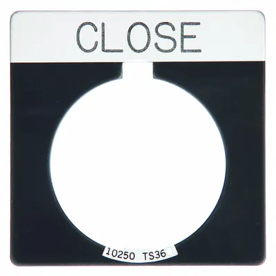 EATON Legend Plate: 30 mm Panel Mounting Size, Square - Push-Button Rings & Plates