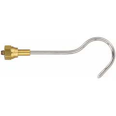 The UNIWELD MTF-5 is a size 5 hook-style brazing tip from the MTF Series, designed for use with acetylene gas. It delivers a focused flame for controlled brazing applications, commonly used in HVAC, plumbing, and metal fabrication for joining copper and brass components.