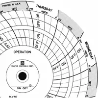 GRAPHIC CONTROLS Circular Paper Chart: Dickson, Chart 007, 4 in Circular Chart Dia, Dickson, 60 PK