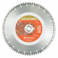 HUSQVARNA Diamond Saw Blade: Brick/Concrete/Pavers/Stone, 14 in Blade Dia., 1 in Arbor Size, Wet/Dry (MPN Elite Cut Brick 14)
