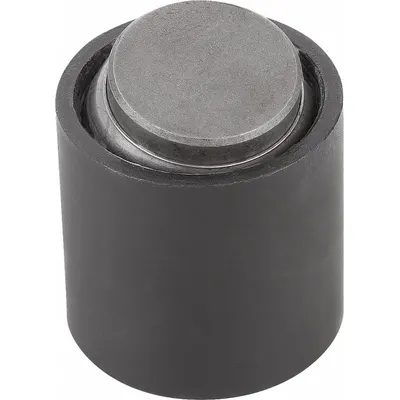 KIPP Tapped Gripper w/Flat Pad: M6, 7 mm Tap Dp, 10 mm Pad Dia, 28 kN Max Load - Tapped Grippers with Flat Stainless Steel Pad
