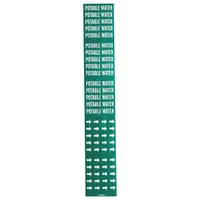 Pipe Marker: Potable Water, Green, White, Fits 3/4 in and Smaller Pipe O.D., 3 Pipe Markers (MPN 106146)