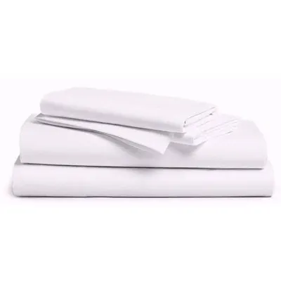 R & R TEXTILE Pillowcase: White, 42 in Overall Lg, 34 in Overall Wd, Cotton/Polyester - Institutional Sheets & Pillowcases