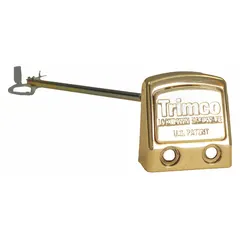 This TRIMCO push-to-exit button is designed for use with touchbar exit bars in commercial and institutional buildings. It provides a compliant emergency release mechanism, meeting ADA requirements for accessibility. The bronze finish unit measures 2 3/4 in wide by 1 1/2 in deep.