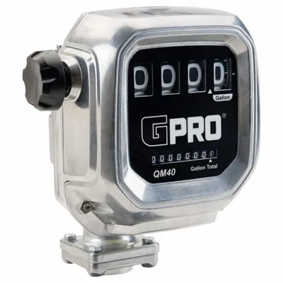 GPI Mechanical Fuel Meter: Fuel Meter, Inline, Positive Displacement, Aluminum - Oval Gear Totalizers