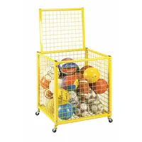 CHAMPION SPORTS Ball Locker: 27 in Overall Lg, 29 in Overall Wd, 31 in Overall Ht, Steel, Yellow (MPN LRCS)