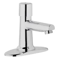 CHICAGO FAUCETS Straight Spout Bathroom Faucet: 3500, Single-Post, Cast Brass, 0.5 gpm Flow Rate (MPN 3500-4E2805ABCP)