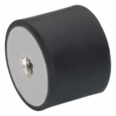 JW WINCO Vibration-Isolating Mount: Cylindrical, Natural Rubber - Female x Female Vibration-Isolating Mounts