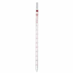 This 2 mL serological pipette is made from borosilicate glass and features a wide tip design. It is non-sterile with graduation increments of 0.1 mL, suitable for precise liquid measurement and transfer in laboratory applications such as cell culture, microbiology, and general wet chemistry.
