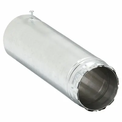 AMERI-VENT Gas Vent Pipe: 3 in Duct, 1 ft Lg, Steel, Category I - Pipes