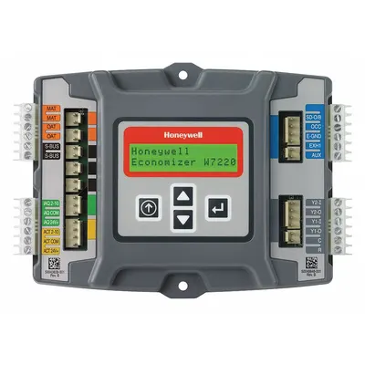 Honeywell Economizer Control: LCD Display, 24V AC, 1.5 A Current Rating, 100 VA Power Consumption - Economizers