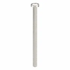 M5x0.80 thread, 80 mm length, 316 stainless steel, plain finish, pan head with Phillips #2 drive. Sold in a 5-pack. Suitable for general fastening applications requiring corrosion resistance.