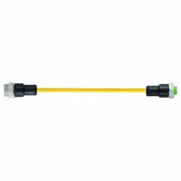Cordset: 7/8" Male Straight x Female Straight, 3 Pins, Yellow, PVC, 10 m Cable Lg, 16 AWG Wire Size (MPN 7700-A3A01-UBB1000)
