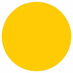 Blank yellow paper circle label for custom inventory marking and identification. Suitable for indoor use, the 3-inch diameter label provides a blank surface for writing or printing asset numbers, barcodes, or tracking codes. Supplied in a 500-pack.