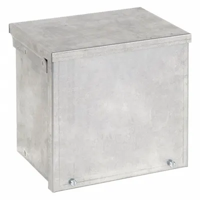 HOFFMAN Enclosure: Steel, 8 in x 8 in x 6 in, 3R, Solid Cover, Screw On, Included - Steel Enclosures with Screw-On Covers