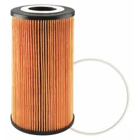 Cartridge oil filter element with cellulose media, 8 11/16 in overall height and 4 7/16 in outside diameter. Includes (2) attached gaskets. Used in engine lubrication systems to remove contaminants from oil