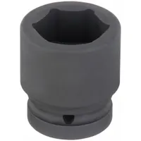 WESTWARD Impact Socket: 1 in Drive Size, SAE, 1 5/8 in Socket Size, 6-Point, Std, Black Phosphate (MPN 21WN25)