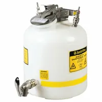JUSTRITE HPLC Waste Can: 5 gal Can Capacity, Stainless Steel Fitting Material, 2 Fittings, 12770