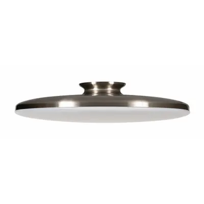 AFX INC. Flush Mount: 19 in Dia, Satin Nickel, 4 1/2 in Ht, 2,900 lm, 3000K/3500K/4000K - Skye Semiflush-Mount Lights