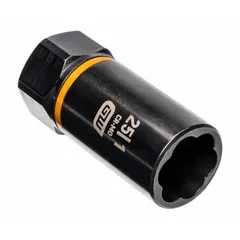 This 1/2" drive impact socket is designed for extracting damaged or rounded-off bolts and fasteners. It features a 6-point deep profile with a black oxide finish. The socket has a 1 in size and is not tether capable. Typical applications include automotive repair and industrial maintenance.