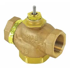 This hydronic globe valve is designed for modulating control of water flow in heating and cooling loops. It is suitable for use in HVAC systems for precise temperature and pressure management in commercial and industrial applications.