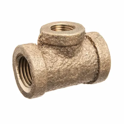 OEM APPROVED VENDOR Brass Reducing Tee, 2 in x 1 1/2 in x 2 in, Class 125, 200 psi - Threaded Low-Pressure Pipe Fittings for Potable Water