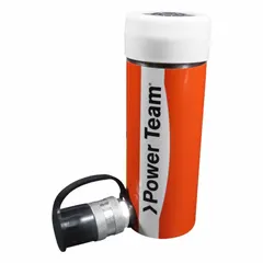 Single-acting hydraulic ram with 15 ton nominal capacity and 12 in nominal stroke length. Used for lifting, pressing, and positioning in industrial maintenance, construction, and manufacturing applications.