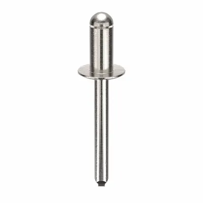 POP AVDEL Blind Rivet,1 27/34" L,0.249" dia,PK100: Inch, 1 51/64 in Overall Lg, 15/32 in Body Lg - Domed-Head Blind Rivets