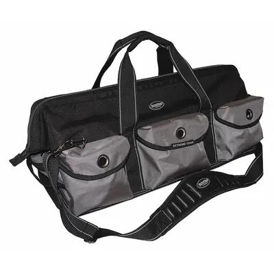 BUCKET BOSS 65024 Polyester Wide-Mouth Tool Bag, Black, 29 Pockets - Polyester Wide-Mouth Tool Bags